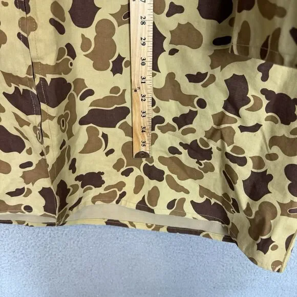 Vtg 1960’s LL Bean Duck Camo Jacket Waterproof Long Men’s Large‎ Canvas
